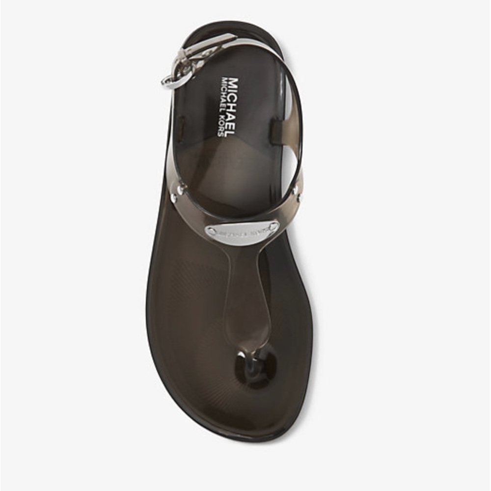 Michael Kors Black Minimalist Jelly Sandals Size 9